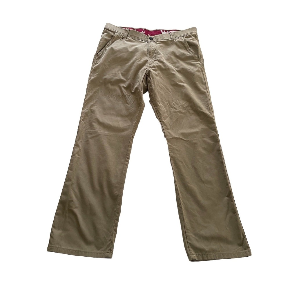 Wrangler Care307 Pants Mens 36X30 Khaki Nylon Stretch Hiking Outdoor Hike
